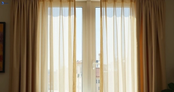Dusty and dull curtains in box-hill-vic before steam cleaning